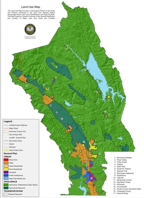 Napa County Land Use Map - Napa County Agricultural Preserve