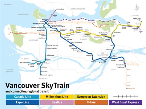 Vancouver SkyTrain rapid transit [OC] : r/MapPorn