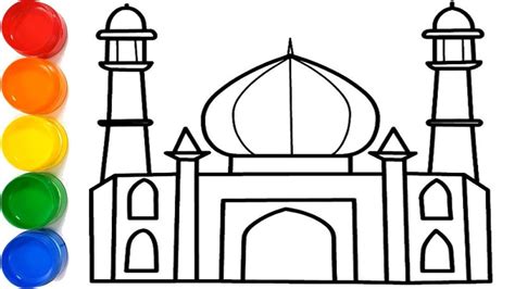 Mosque Drawing For Kids