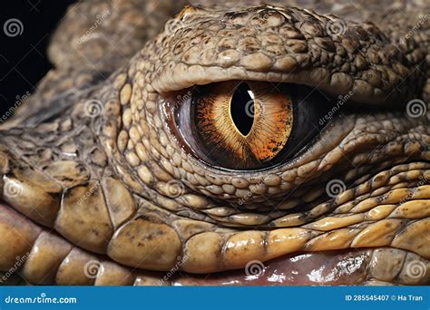 Close Up of Eye of a Crocodile, Macro Photography of an Animal Stock ...