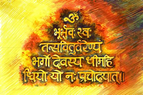 Gayatri Mantra-Sanskrit Calliagraphy | Custom-Designed Illustrations ~ Creative Market