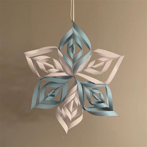 3D Paper Snowflake Craft