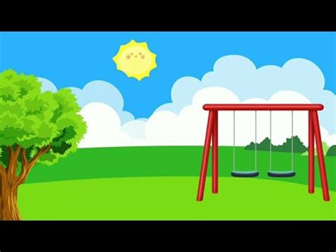 background animasi, kartun bergerak taman bermain - YouTube