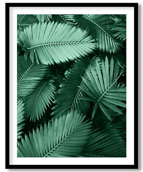 Green palm leaves - Wall Art Decor, Framed Painting, Home Decor ...