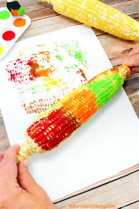 Corn on the Cob Craft Painting for Kids - Thanksgiving Arts and Crafts ...