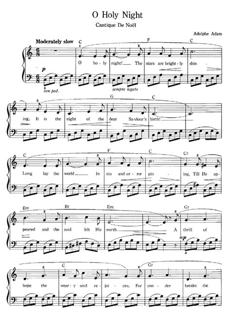 Mariah Carey O HOLY NIGHT Easy Piano Sheet music | Easy Sheet Music