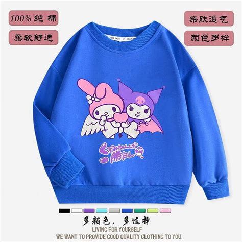 New Sanrioed Anime Kuromi Melody Cinnamoroll Pachacco Baby Boy Girls Sweaters Cartoon Long ...