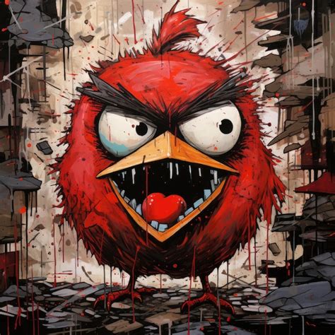 Premium AI Image | angry bird furious mad portrait expressive ...