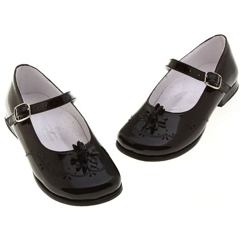 SALE Toddler Girls Classic Black Patent Mary Jane Shoes | Cachet Kids