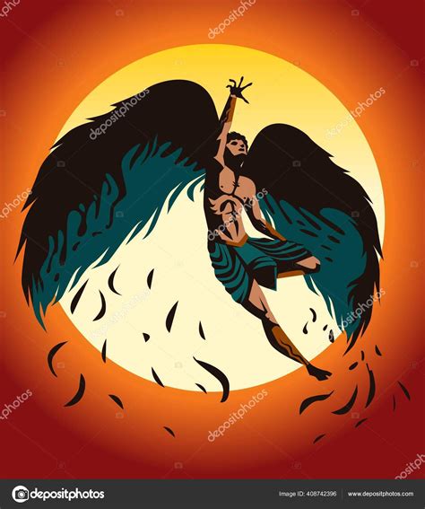 Greek Mythology Icarus Flying Sun Stock Vector Image by ©matintheworld ...