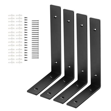 Buy SAMTSELT 4 Pack 8‘’L x 6‘’H x 1.5''W L Shelf Brackets Industrial ...