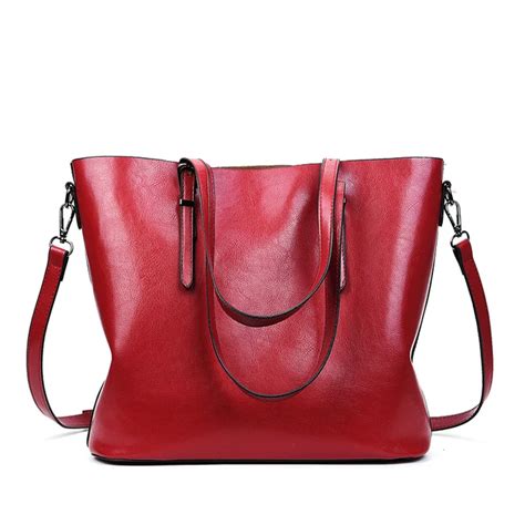 Large Capacity Pu Leather Handbags Women Bags Pu Leather Shoulder Bag ...