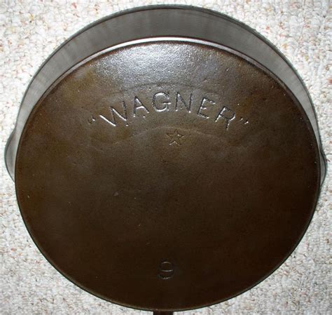 "WAGNER" (ARC LOGO) (STAR) CAST IRON #9 SKILLET CIRCA 1891-1910 (HTF) | #1881575240