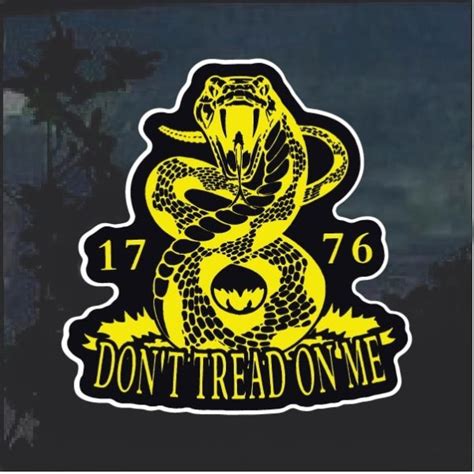 Gadsden Flag Don’t Tread On Me Snake Window Decal Sticker | Custom Made ...