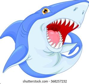 Angry Shark Cartoon Stock Illustration 368257232 | Shutterstock