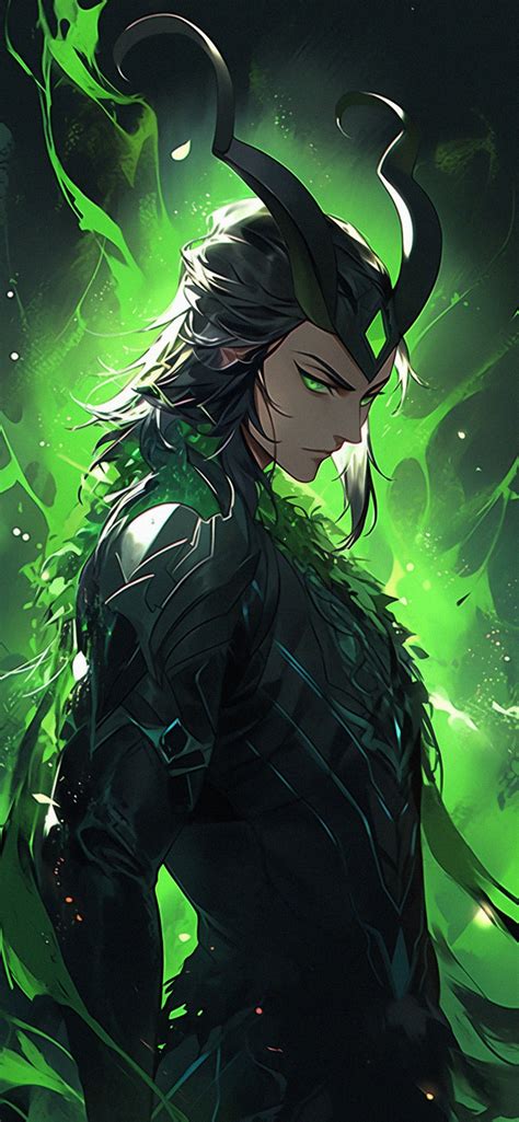 Anime Loki Magic Green Wallpapers - iPhone Marvel Wallpapers HD