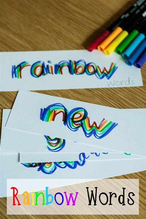 Rainbow Words - simple literacy activity in 2024 | Rainbow writing ...