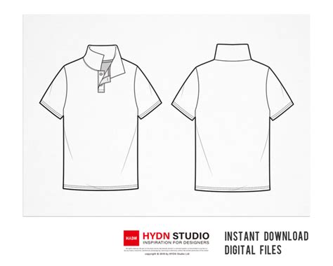 Polo Shirts flat sketch : HYDNSTUDIO