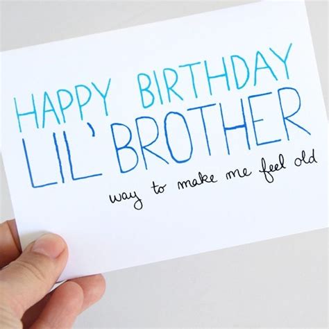 Little Brother Birthday Card Birthday Card For by JulieAnnArt