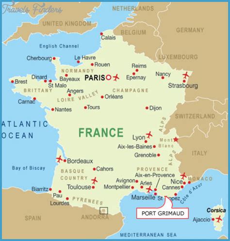 France Map Tourist Attractions - TravelsFinders.Com