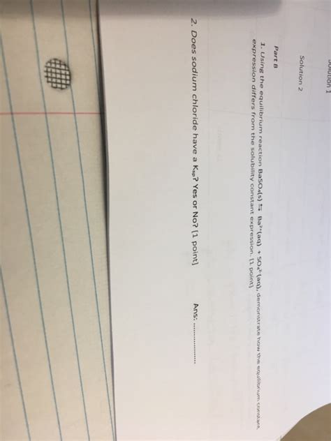 Solved Using the equilibrium reaction BaSO_4(s) left right | Chegg.com