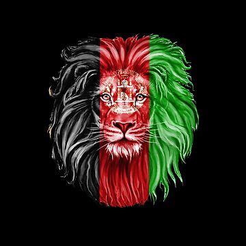 "lion Flag Of Afghanistan - Gift For Afghanistani From Afghanistan ...