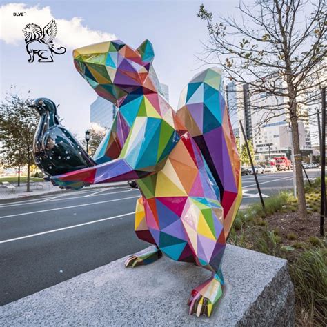 Large Size Outdoor Landscape Decorative Colorful Animals Fiberglass ...