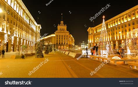 Sofia Bulgaria20122014 Night Views Downtown Sofia Stock Photo (Edit Now ...