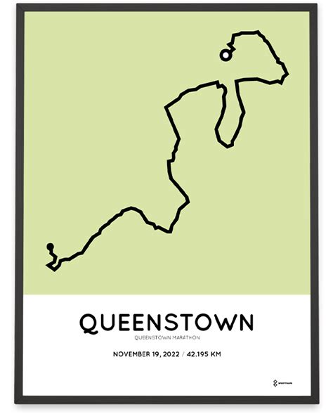 2022 Queenstown Marathon print – Sportymaps