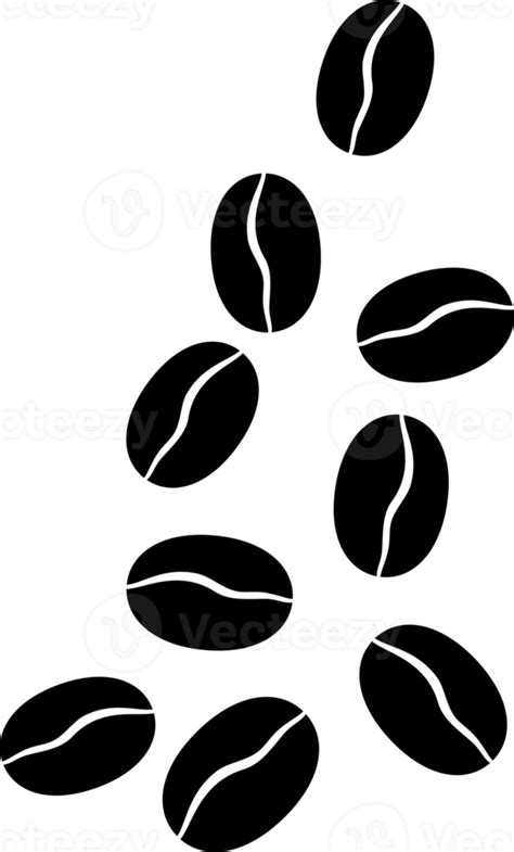 Coffee beans black and white png illustration 8505683 PNG