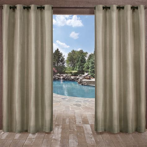 Exclusive Home Curtains Biscayne Indoor/Outdoor Two Tone Textured ...