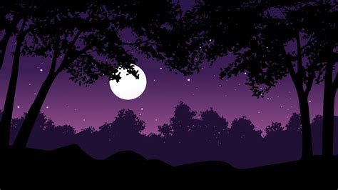 Calm night in forest vector background 34469419 Vector Art at Vecteezy