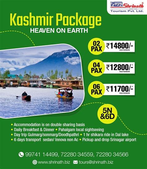 Best Deal and Tourism Package for Kashmir Tour | Tourism, Kashmir ...