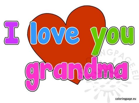 I love you grandma | Coloring Page