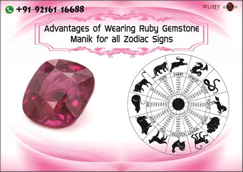 Wearing Ruby Gemstone For All Zodiac Signs