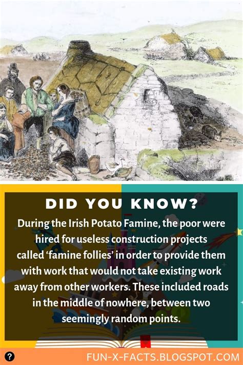 During the Irish Potato Famine, the poor were hired for useless ...