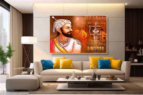 Shivaji Maharaj Darbar Painting On Canvas