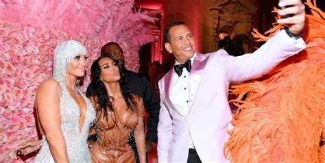 Jennifer Lopez and Alex Rodriguez take selfies at the Met Gala