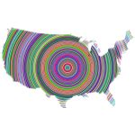 Prismatic United States Map Dots | Free SVG