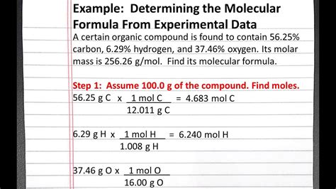 How To Find Molecular Formula