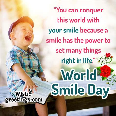 World Smile Day Messages And Quotes - Wish Greetings