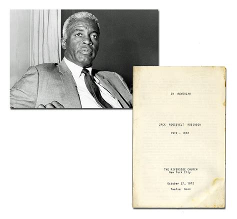 Jackie Robinson Funeral Program Celebrates His Life and - Feb 26, 2020 | University Archives in CT