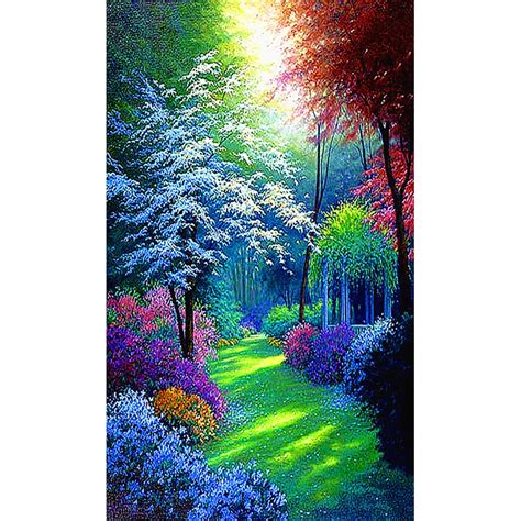 5D DIY Diamond Painting Landscape Cross Stitch Patterns Full Drill ...