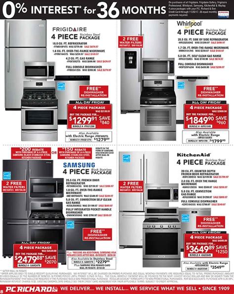 4 Piece Kitchen Appliance Packages Pc Richards