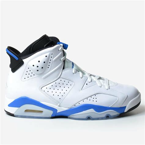 Air Jordan 6 Retro Sport Blue 2014 White Black Nike Men's OG 384664-107 | eBay