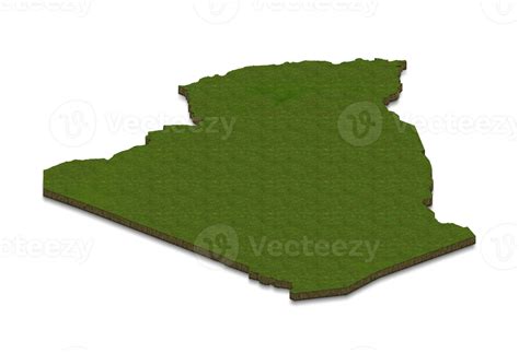 3D map illustration of Algeria 12375142 PNG