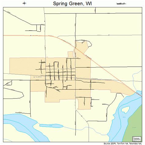 Spring Green Wisconsin Street Map 5576025