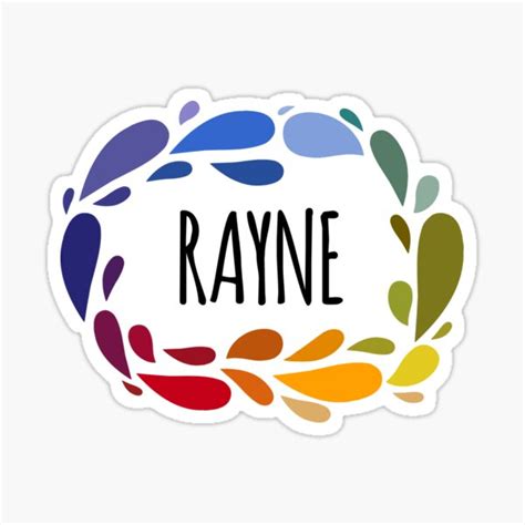 "Rayne Name Cute Colorful Gift Named Rayne" Sticker for Sale by ...