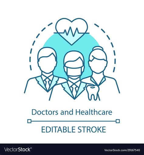 Healthcare workers concept icon doctors Royalty Free Vector