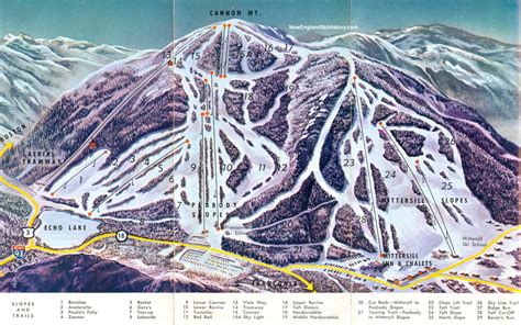 1968-69 Cannon Mountain-Mittersill Trail Map - New England Ski Map Database ...